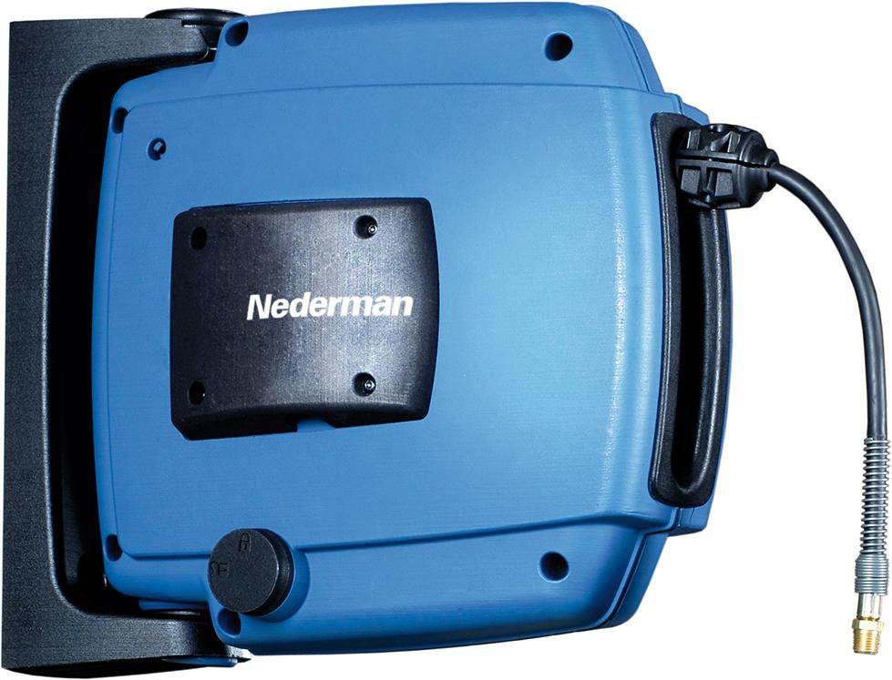 Schlauchaufroller H30 für Luft/ Wasser inkl 10m-Schlauch Ø10mm, AG G3/8", Nederman