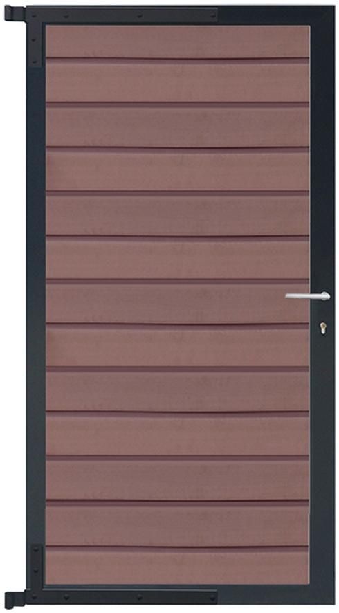 WOLLBACH-Serie-Tor 90 x 175 cm Komplettset Mokka/Anthrazit