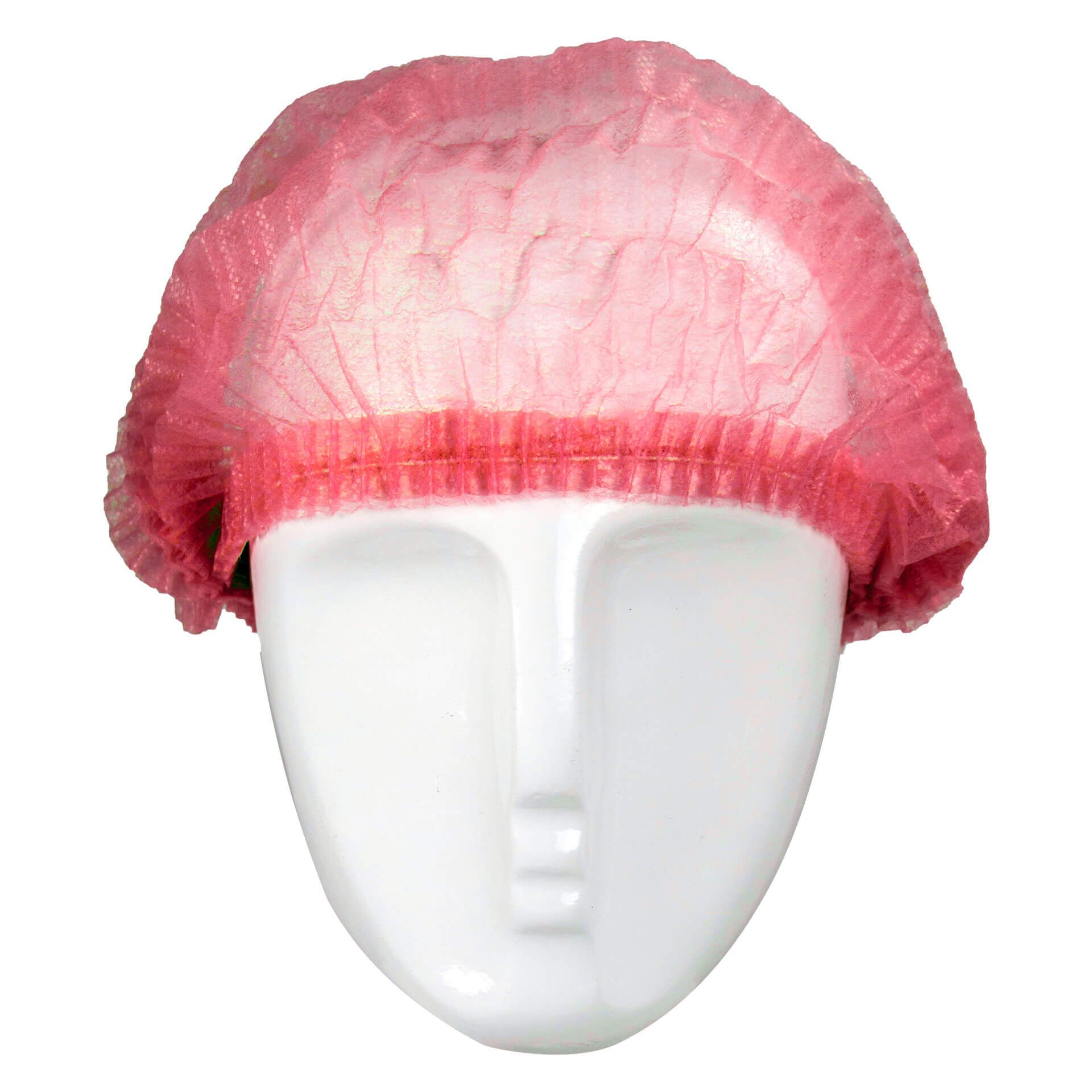 Einweg-Kopfhaube Barettform CLIP-RB, rot, Gr. Ø 52cm