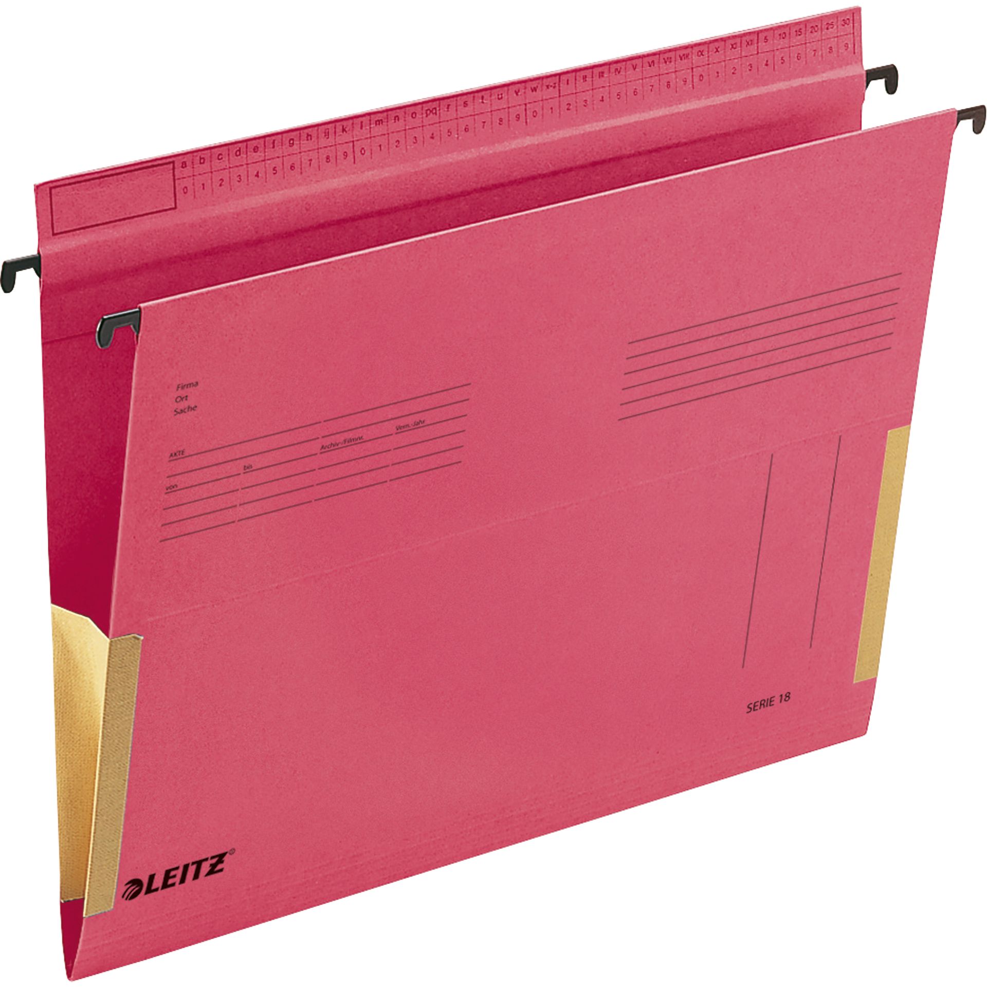 Hängetasche SERIE 18 A4 Karton mF rot 25 St./Pack.