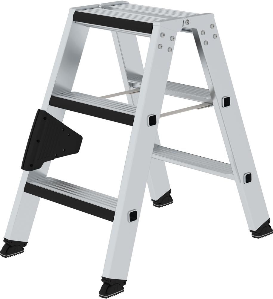 Alu-Stehleiter 2x3 Stufen relax-step Gesamthöhe 0,67 m Arbeitshöhe bis 2,20 m