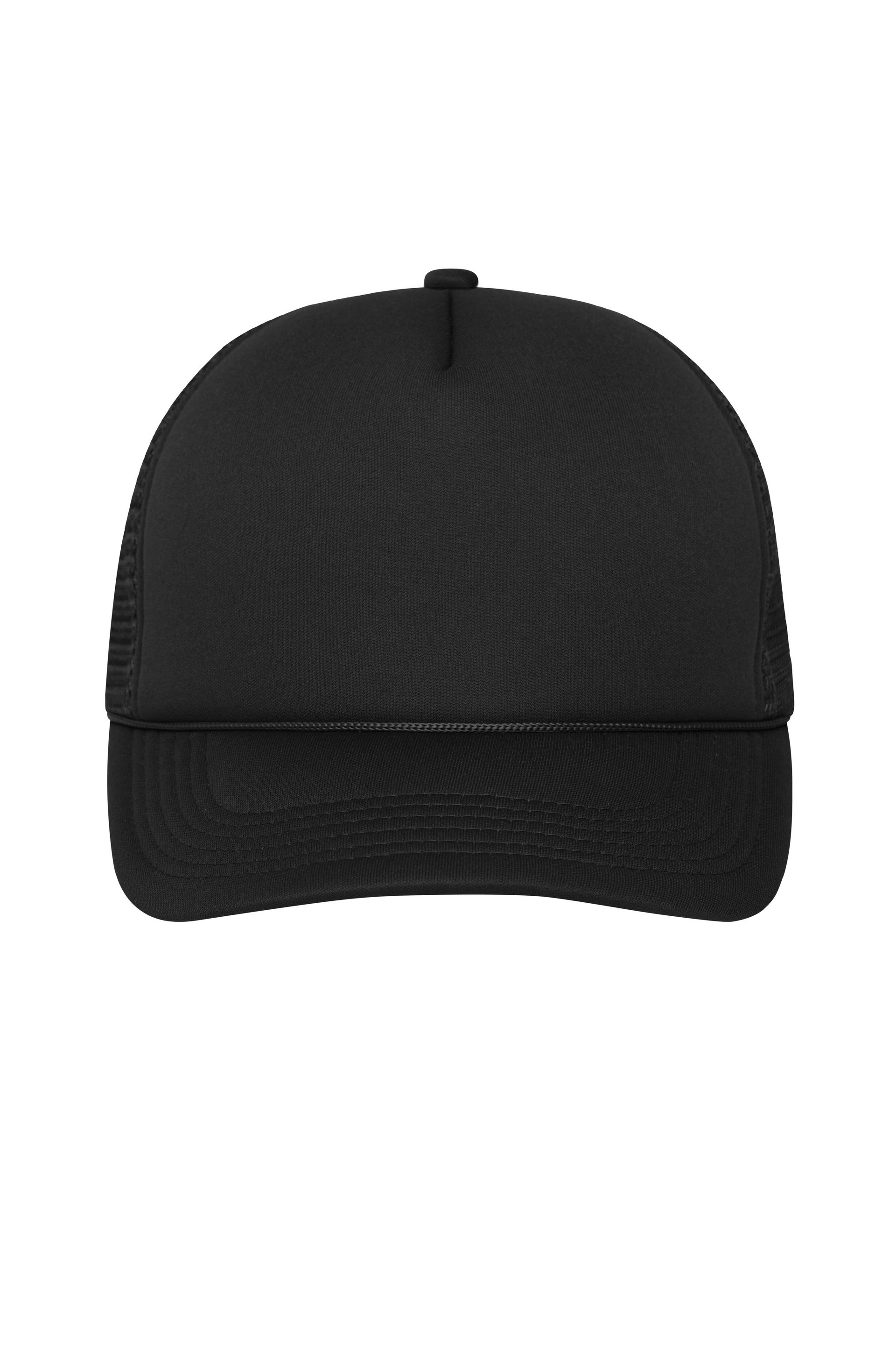 5 Panel Cap mit retrogetreuer Zierkordel über dem Schild