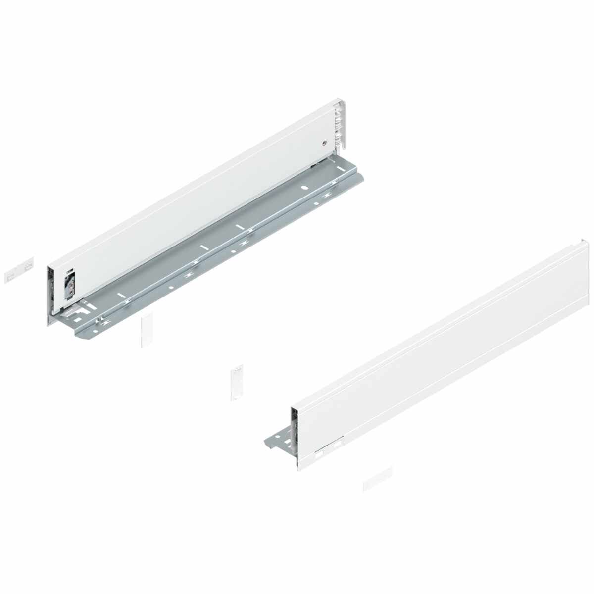 LEGRABOX Zarge, Höhe M (90.5 mm), NL=500 mm, links/rechts, für LEGRABOX pure, seidenweiß matt