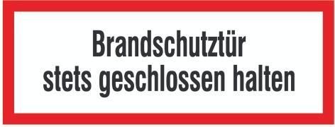 Brandschutzschild Folie B297xH105 mm Brandschutztür geschl.h. langnachleuchtend
