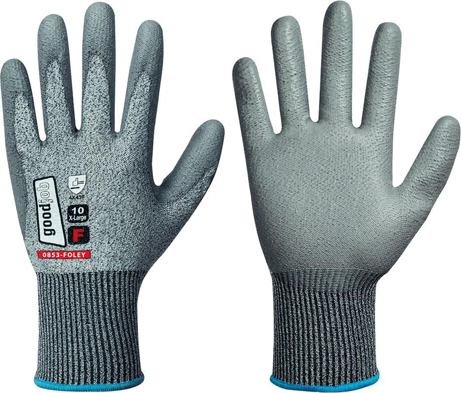 Schnittschutzhandschuh FOLEY, Cut F, grau, Gr.10