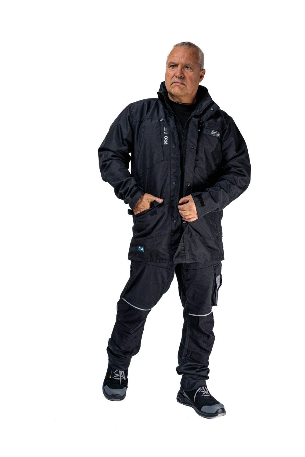 PARKA, WASSERDICHT Zip-in-Funktion, schwarz, Gr. XS
