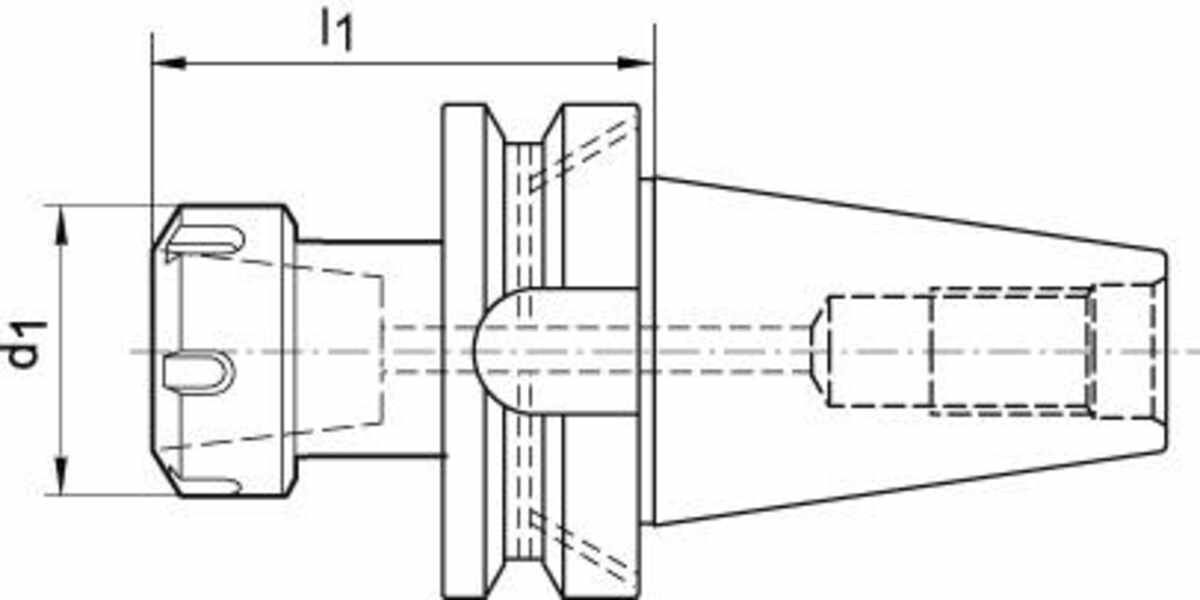 Spannzangenfutter JISB6339AD A100 BT40- ER25 FORTIS