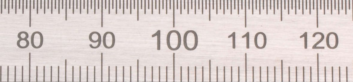 Biegsamer Stahlmaßstab 1000x20x0,5 mm 1/2 HP