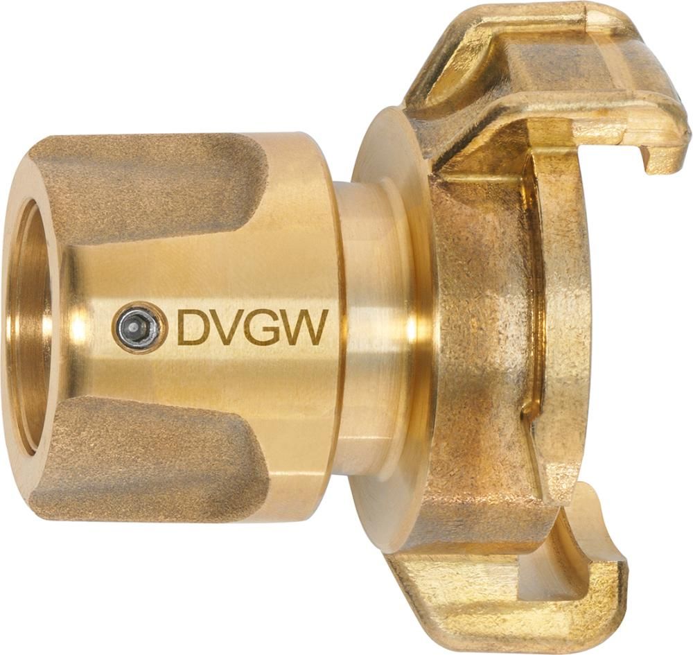 GEKA plus-Übergansstück Stecksystem KTW, Messing, Steckbuchse und Klaue, SB