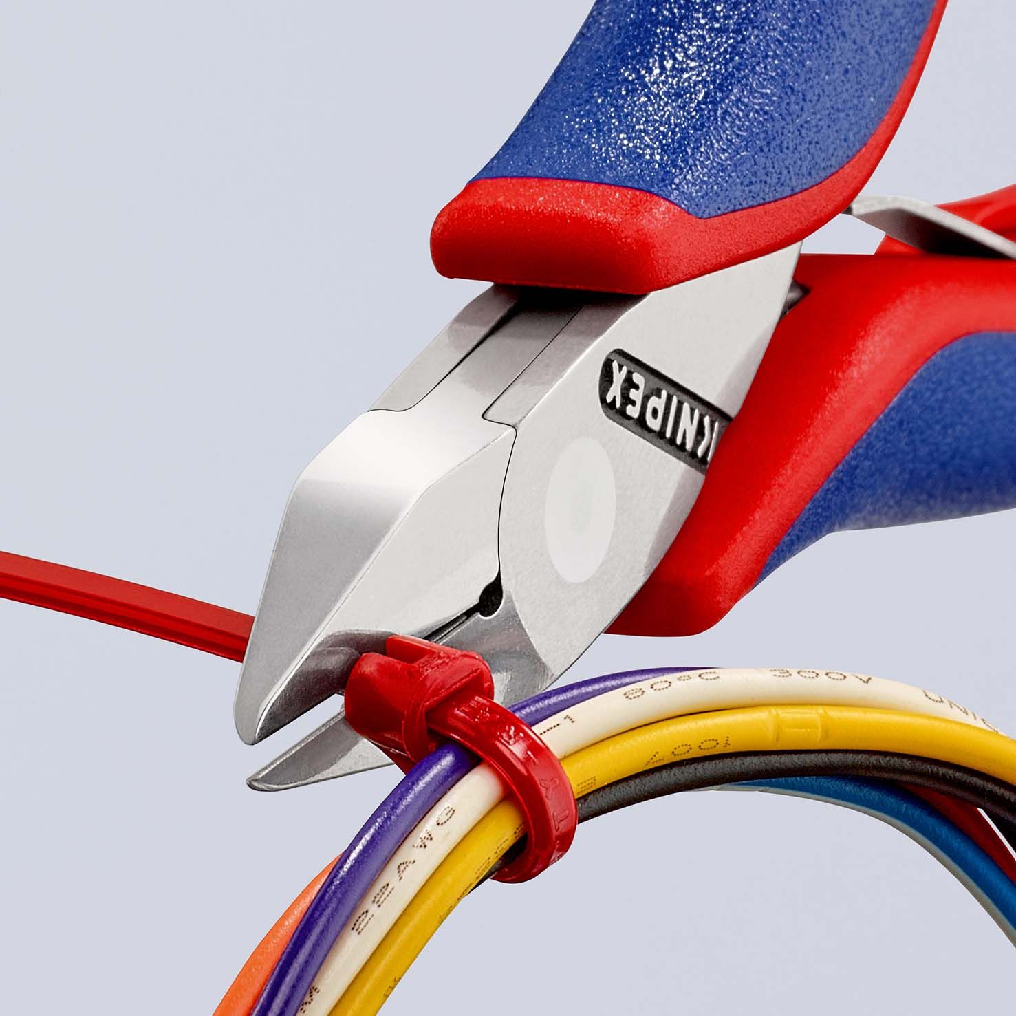 KNIPEX Elektronik-Seitenschneider mit durchgestecktem