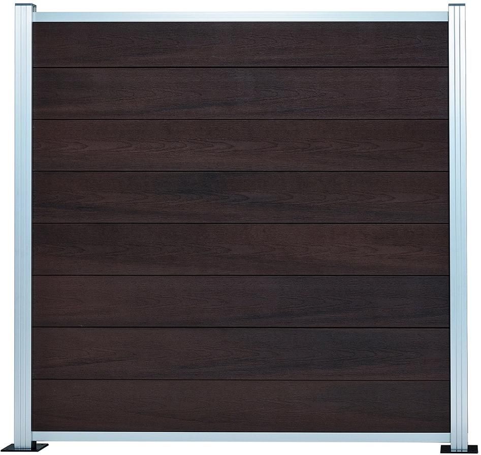 ÖLAND-Serie Zaunset ipé für Zaunfeld 180x175cm kartonverpackt & Clips coextrudiert Holzm