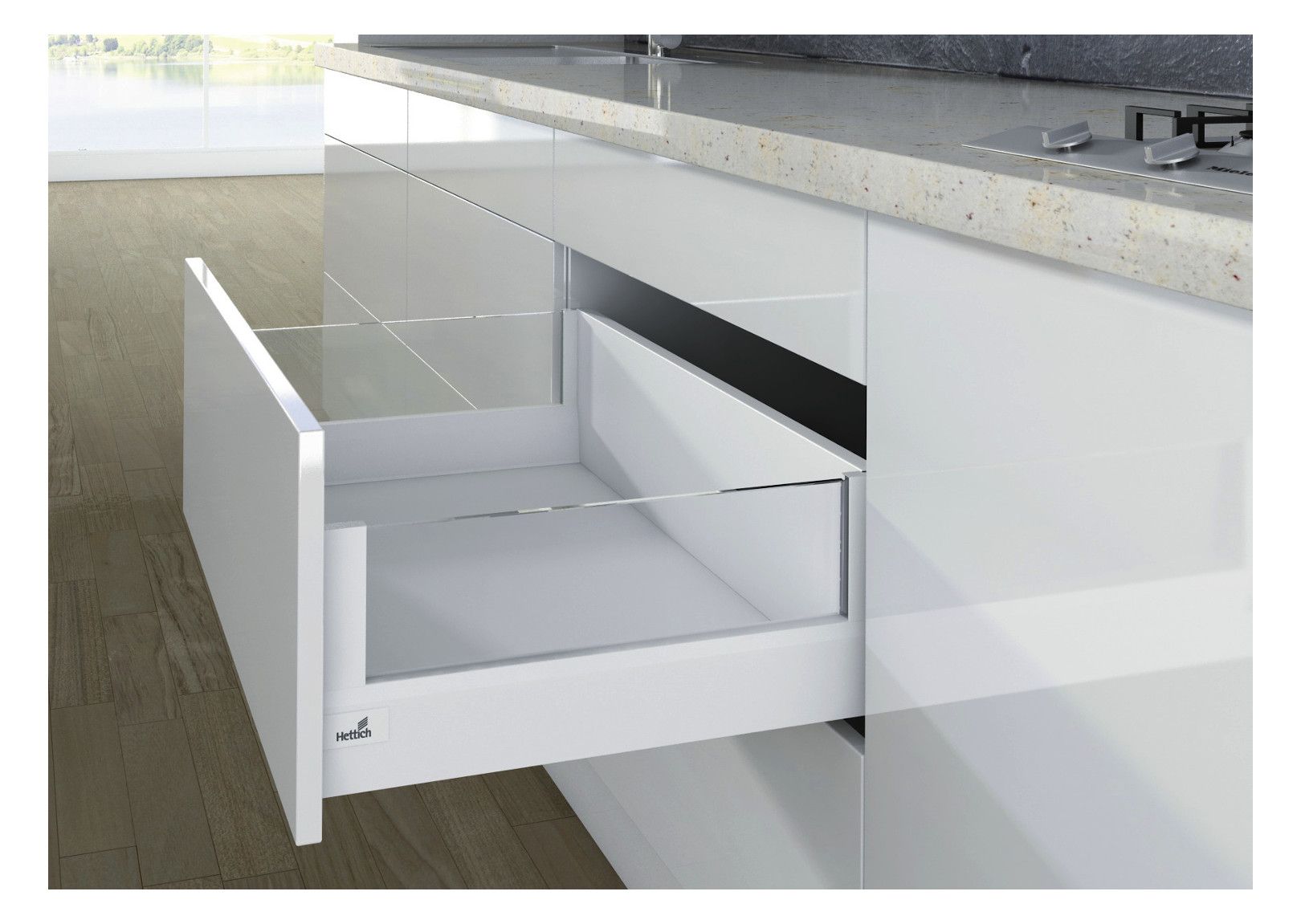 HETTICH DesignSide Glas ArciTech 124 mm 350 mm