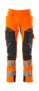 Hose mit Knietaschen Hose mit Knietaschen, ULTIMATE STRETCH Hi-vis Orange/Schwarzblau 90C56