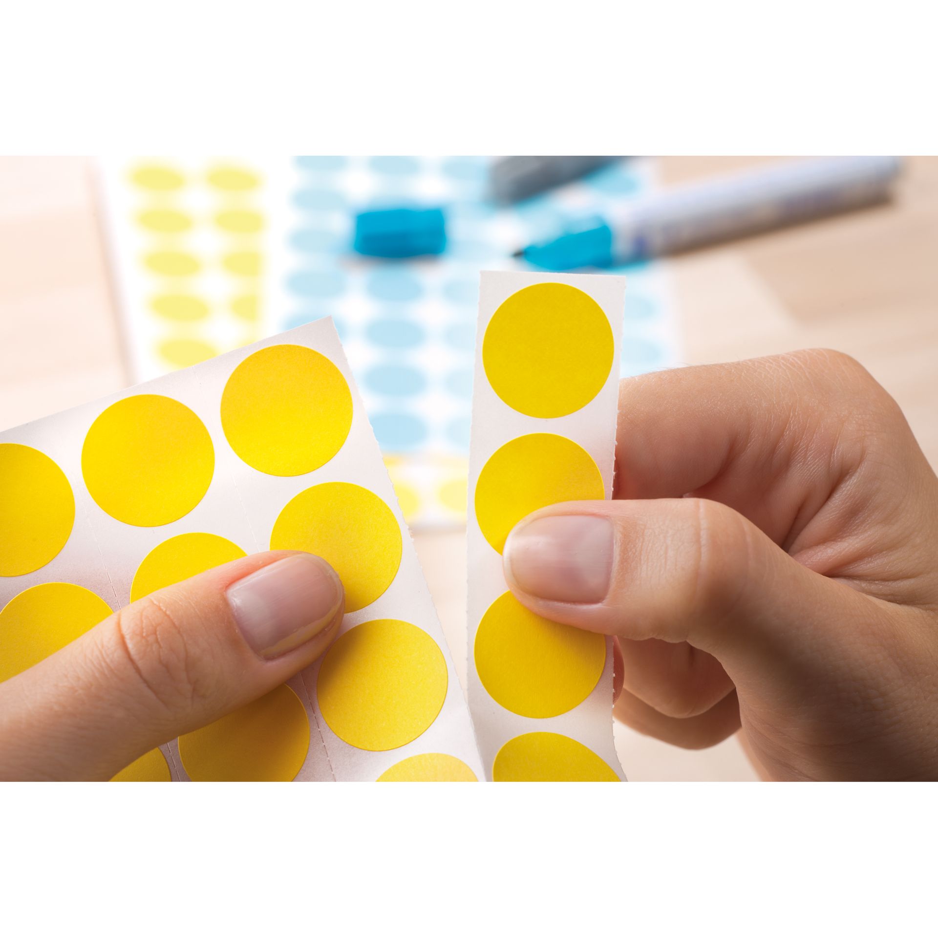 Markierungspunkt 13mm Papier gelb 2.464 St./Pack.