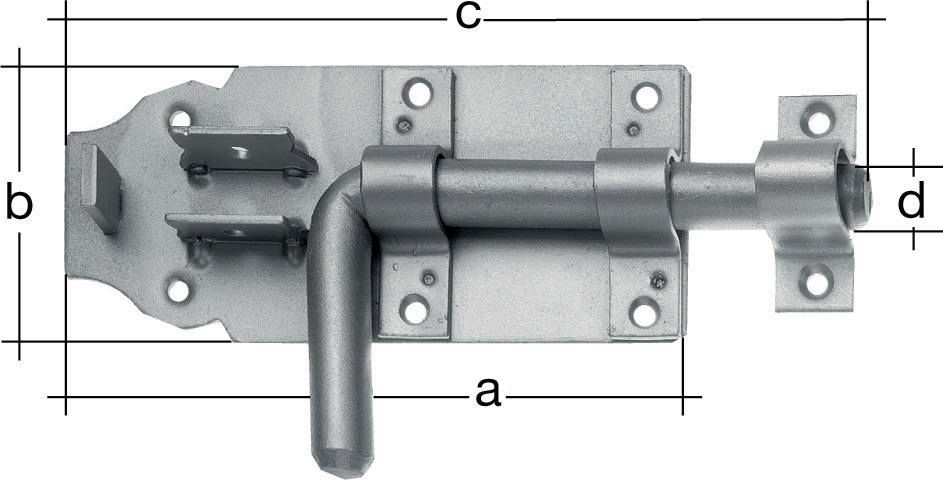 Bolzenriegel 164/K3Z/160 mm GAH Alberts