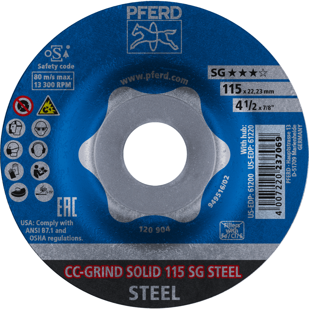 PFERD CC-GRIND (inkl. SOLID, FLEX, STRONG) CC-GRIND SOLID 115 SG STEEL