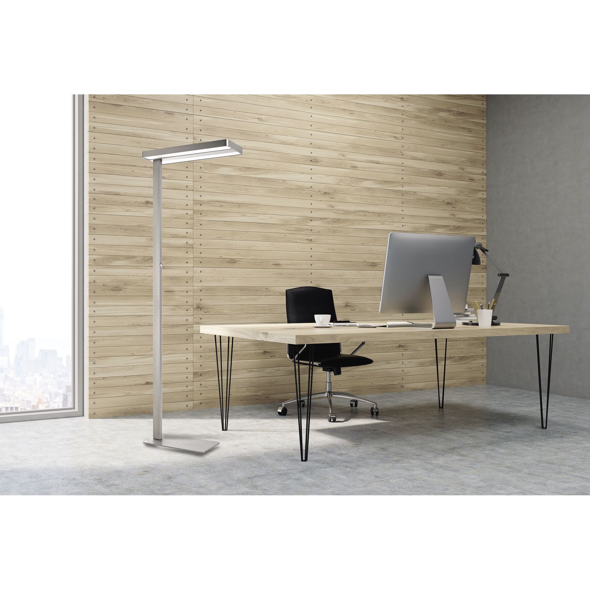 Deckenfluter LIXUS LED metallgrau