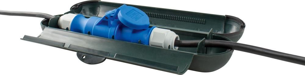 Sicherheitsbox, grün für 230 Volt CEE