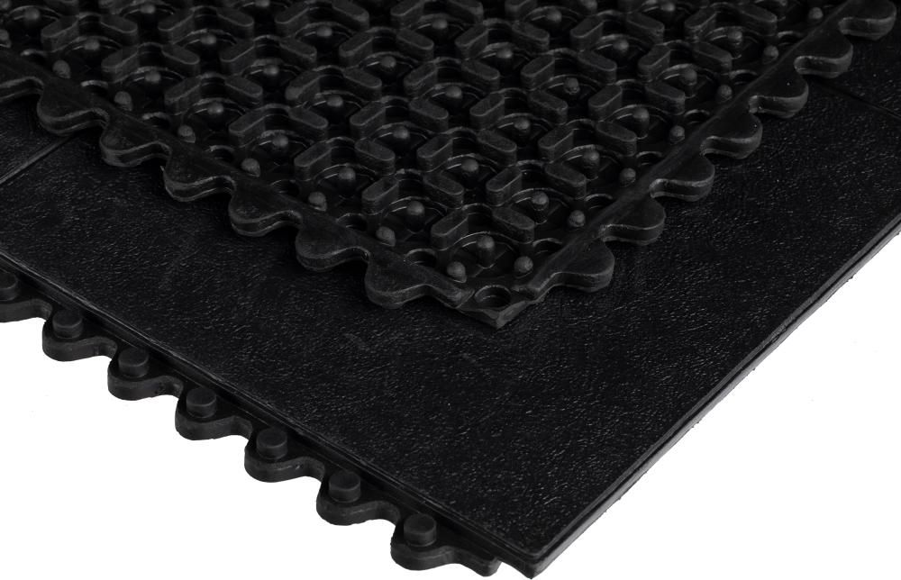 Arbeitsplatzmatte YOGA SOLID Oil schwarz B90xT90 cm