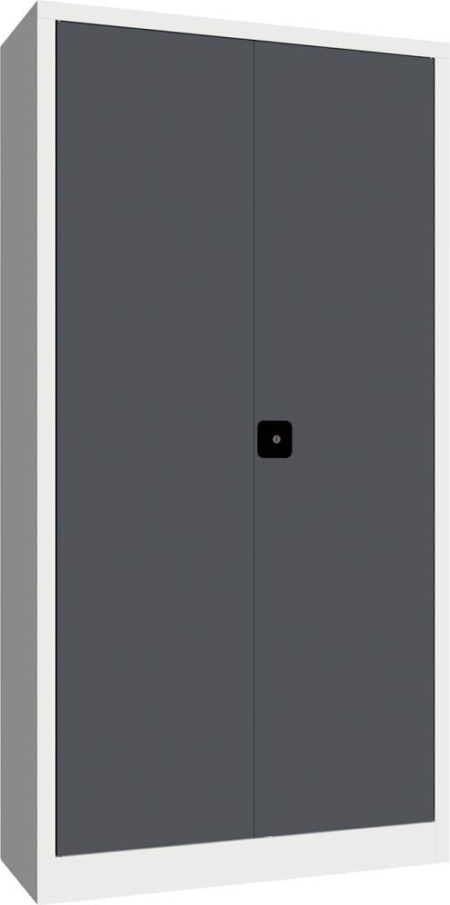 Flügeltürenschrank 4 Einlegeböden a 80kg RAL 7035/7016 B1000xT600xH1950mm