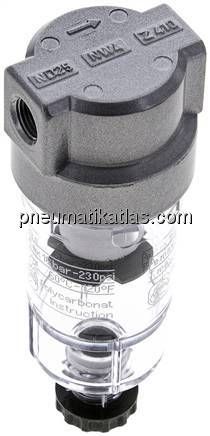 Mini-Filter G 1/8", Kunststoffbehälter