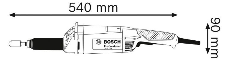 BOSCH Geradschleifer (lang), im Karton