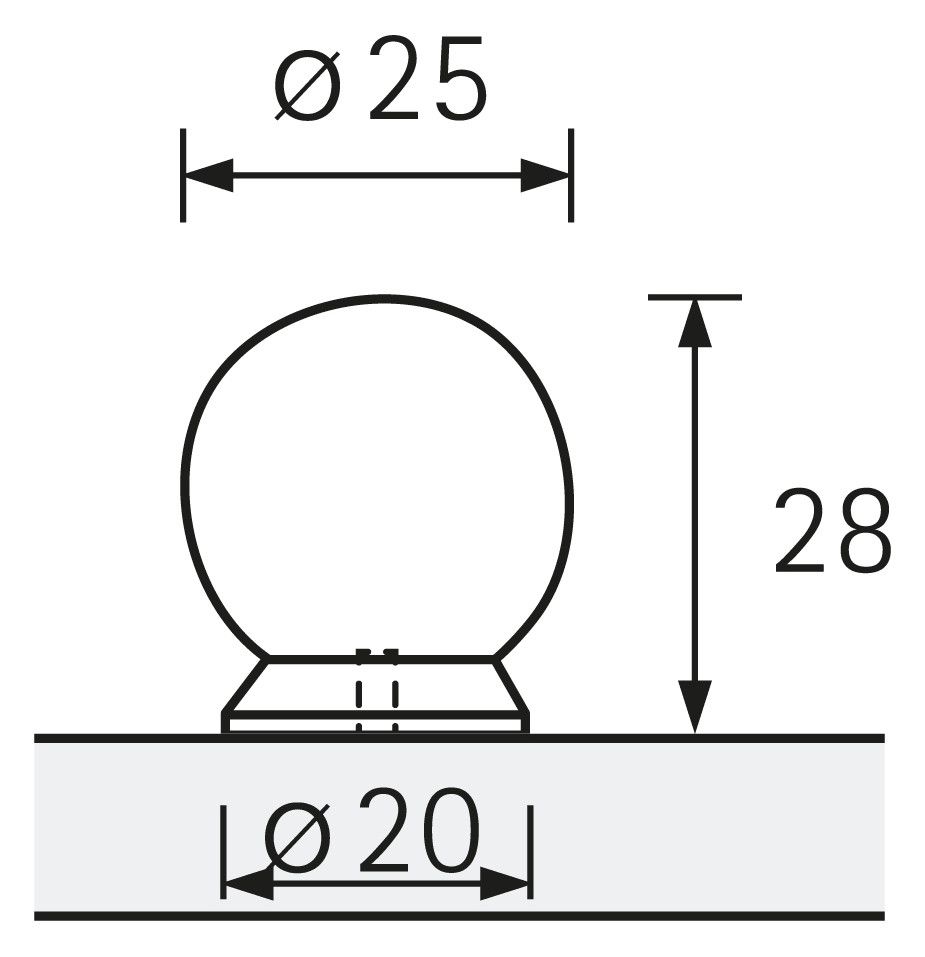 HETTICH Knopf Serbinum ø 25 mm