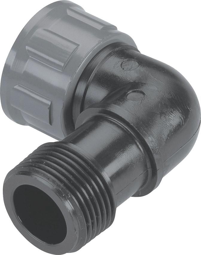 Ventil-L-Stück mit 1 x 1"-Innengewinde u. 1 x 1"-Außengewinde