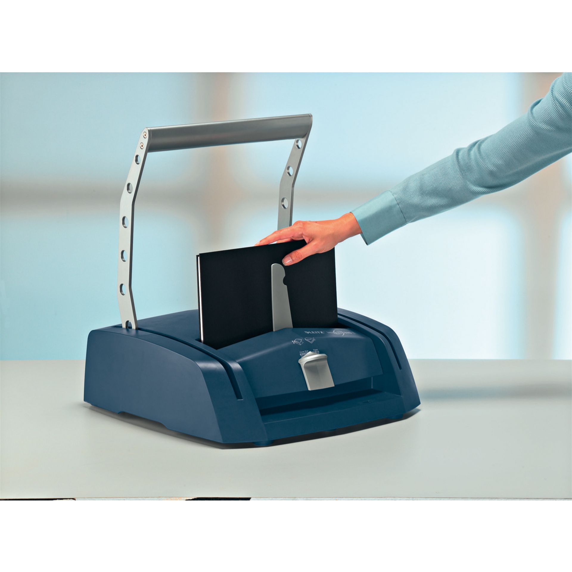 Buchbindegerät impressBIND 280 DIN A4 blau/silber