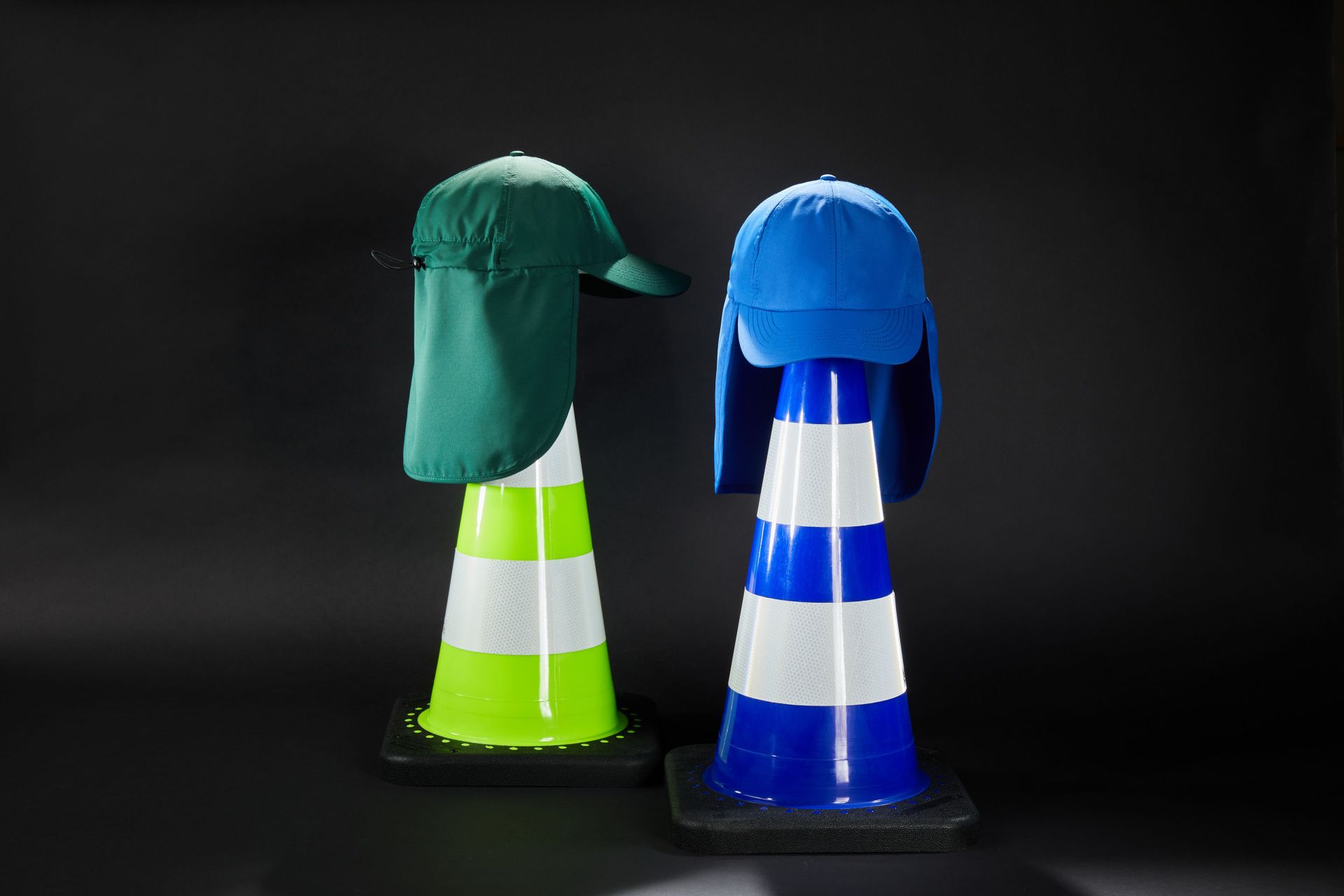 6 Panel Cap mit extra langem Nackenschutz