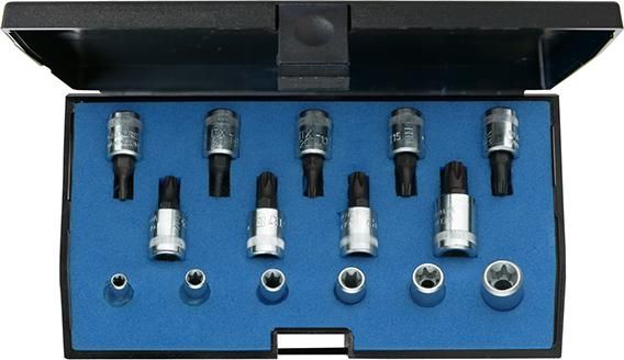 Stecknuss-Satz 1/4" E4-E10x mm T8-40x mm 15-teilig Gedore
