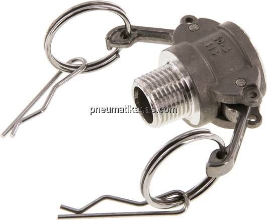 Kamlock-Kupplung (B) R 1/2"(AG), Edelstahl (1.4408)
