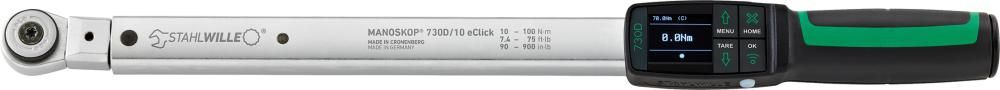 STAHLWILLE Drehmomentschlüssel MANOSKOP 730DR eClick 1/2" 10-100Nm