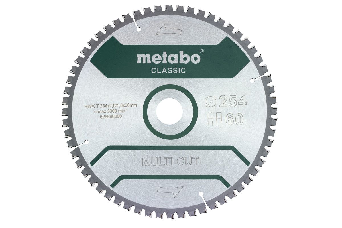 Sägeblatt "multi cut - classic", 254x30 Z60 FZ/TZ 5°neg (628285000)