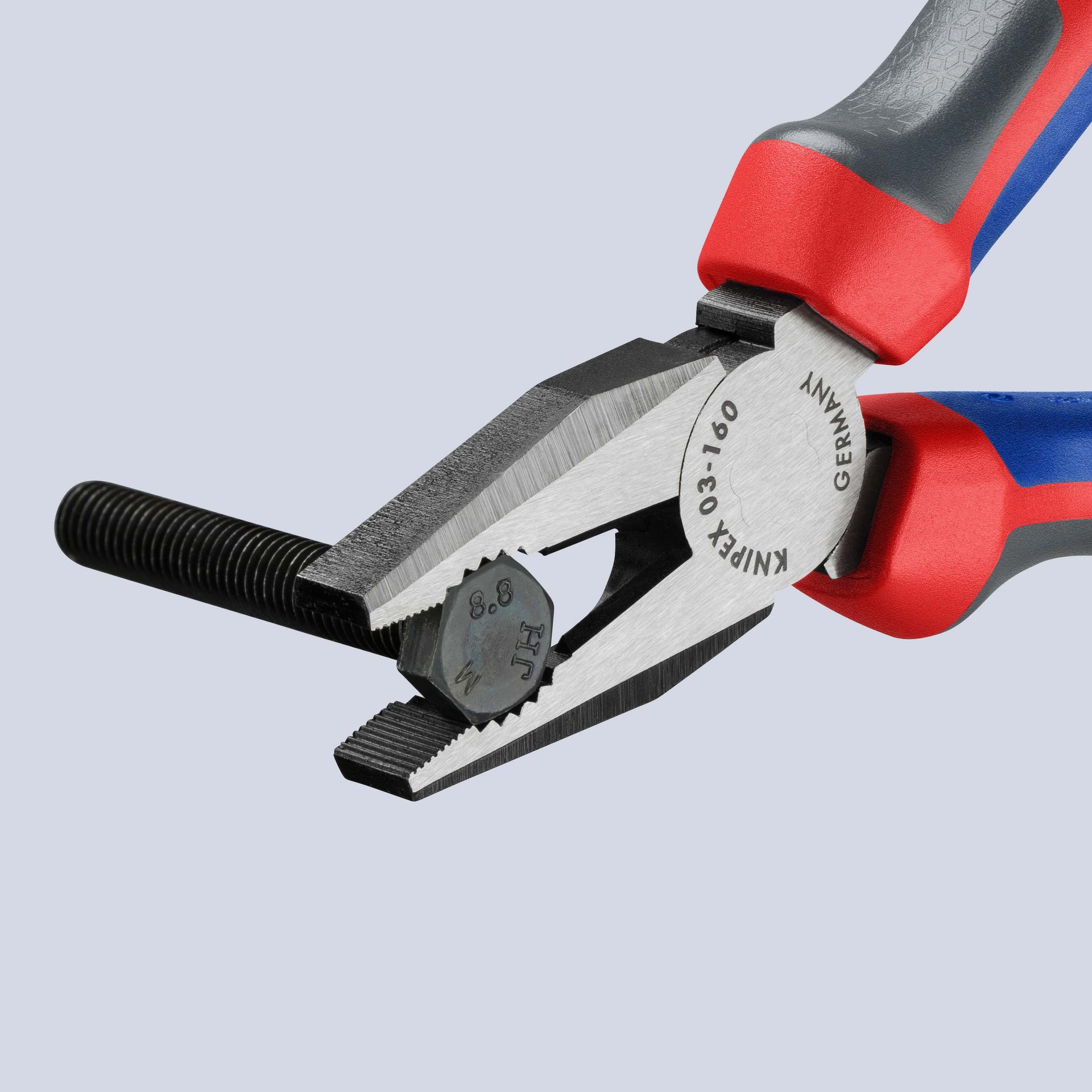 KNIPEX Kombizange mit Comfort-Griffen schwarz atramentiert