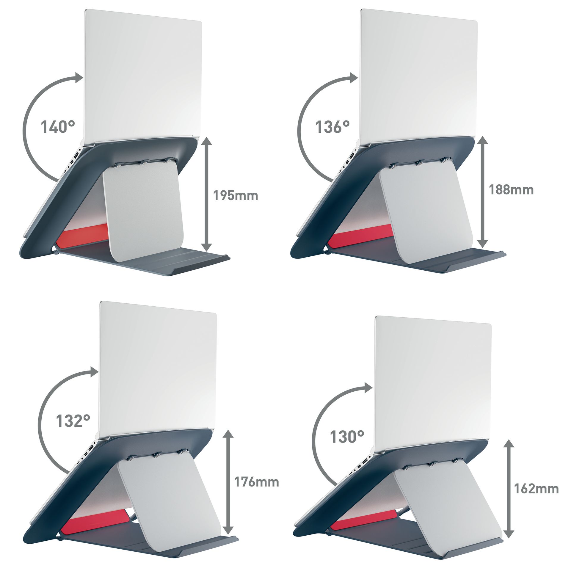 Laptopständer Ergo Cosy höhenverstellbar grau
