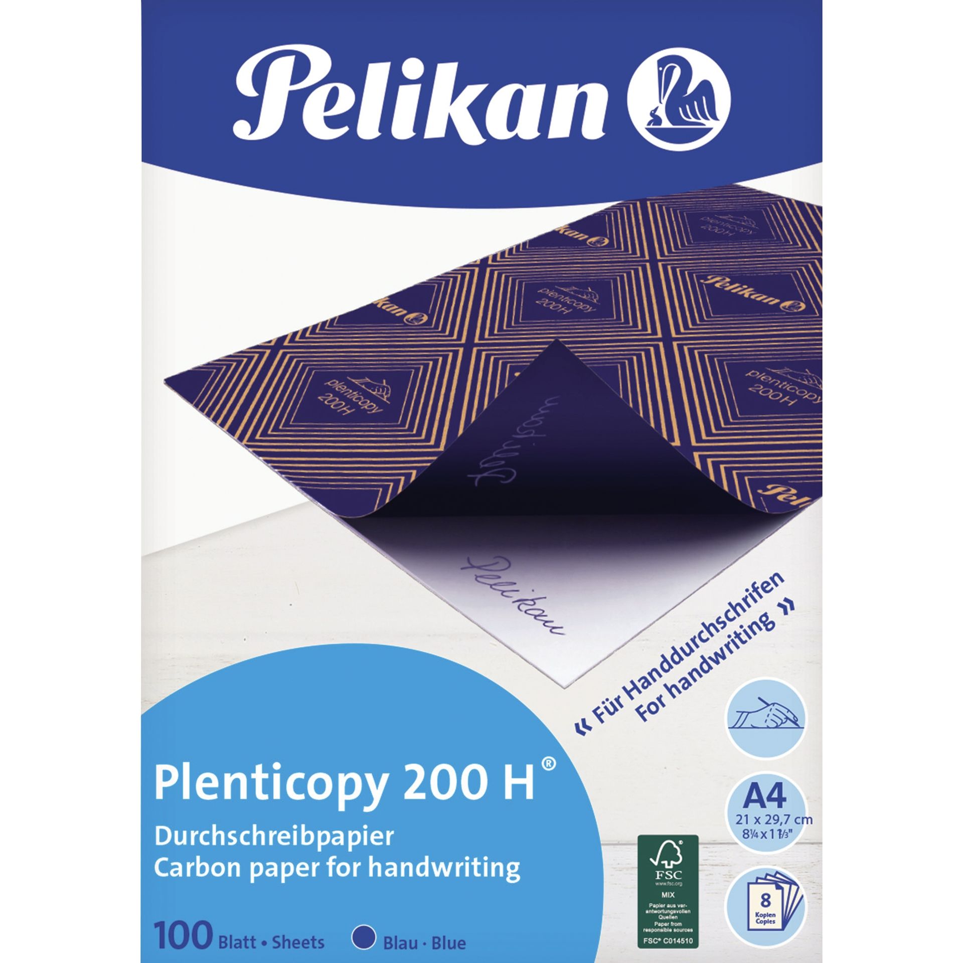 Blaupapier Plenticopy DIN A4 gewachst 100 Bl./Pack