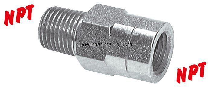 Gewindeverlängerung NPT 1/8", Stahl verzinkt