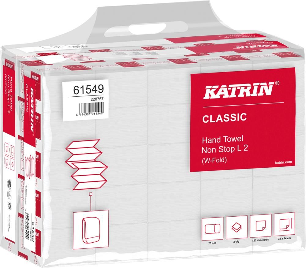 Katrin Class. Non-Stop L2weiß 2-lagig 24 x 32cm Handy Pack