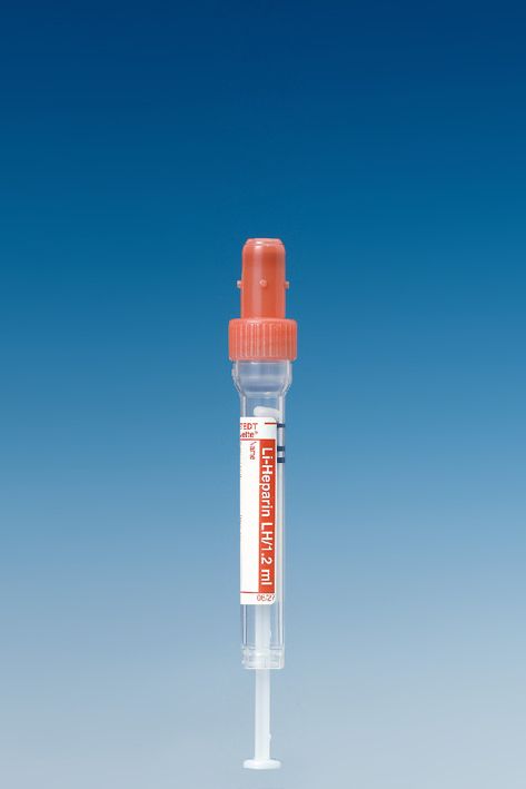 S-Monovetten 1,2 ml, 66 x 8 mm,Lithium-Heparin, steril (50 Stck.)mit KunststoffetikettUK = 10 Pack