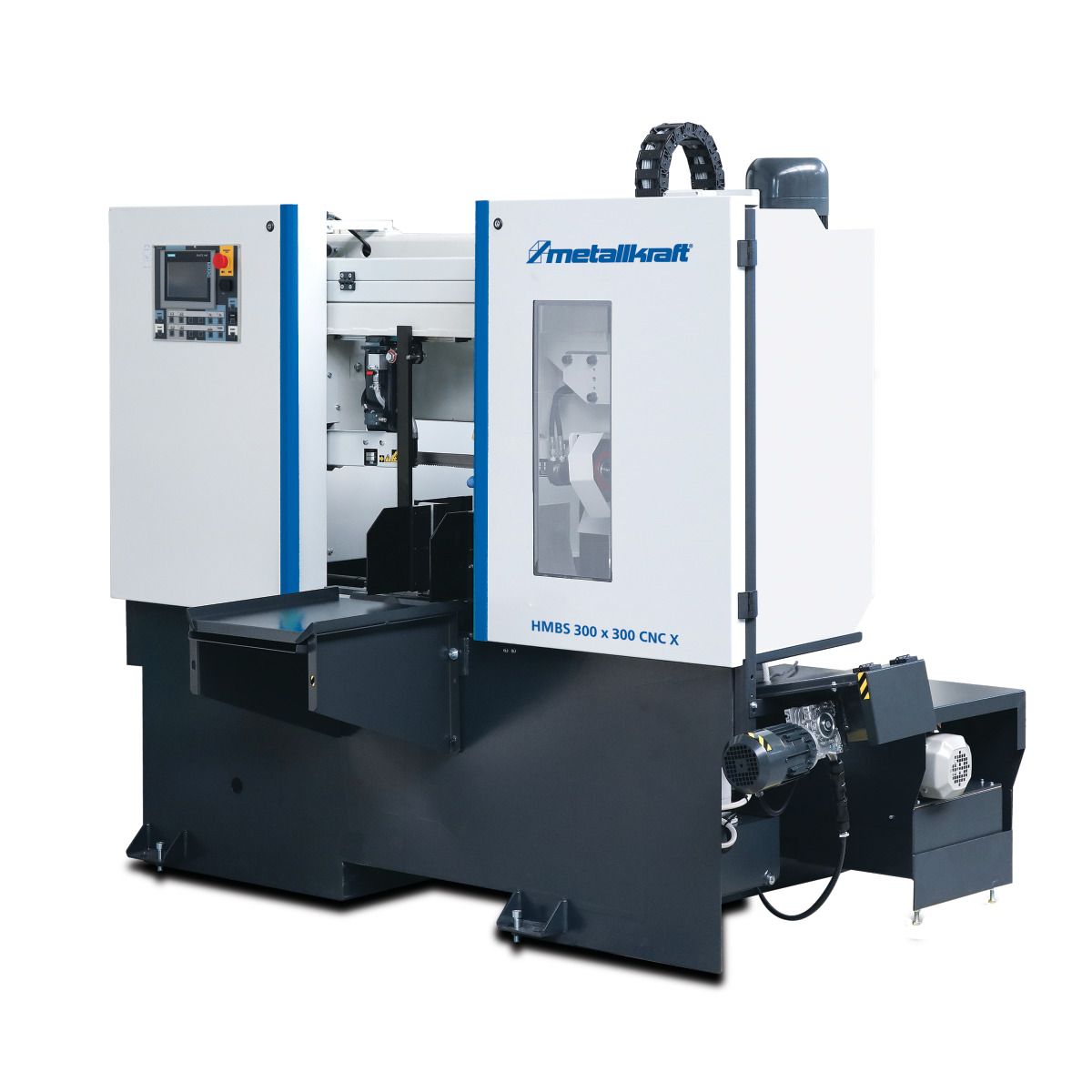 Vollautomatische Zwei-Säulen-Horizontal-Metallbandsäge Metallkraft HMBS 300 x 300 CNC X