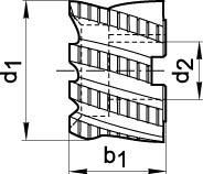 Walzenstirnfräser DIN1880HSSCo8 Typ NF 40x32mm FORMAT