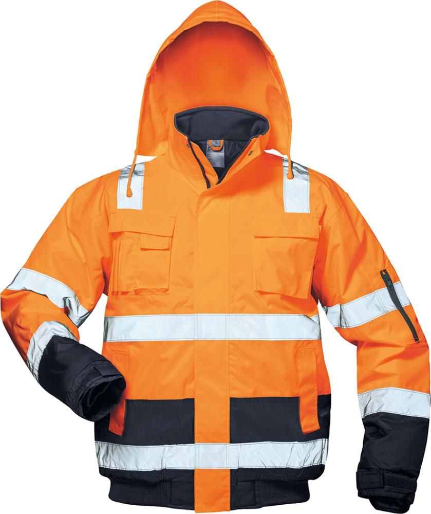 Warnpilotenjacke Jonas,Gr.2XL,orange/blau