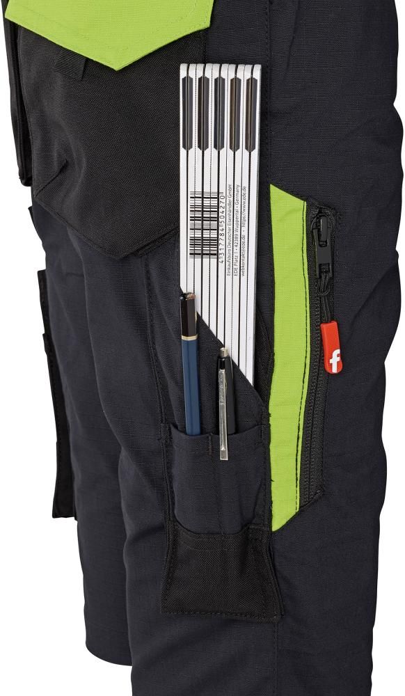 Kids-Bermuda Performance schwarz/lime Gr. 134-140 FORTIS