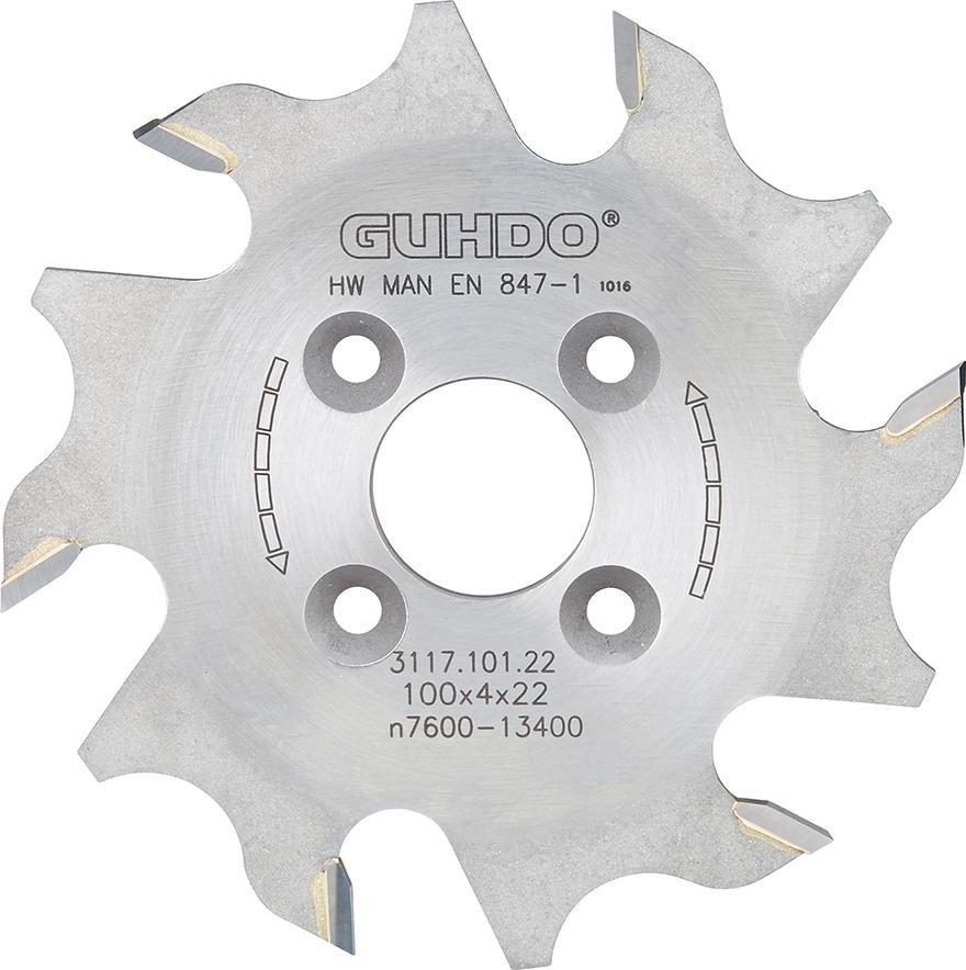 GUHDO LAMELLEN-Nutfraeser HW 100X4,0X22 mm Z6