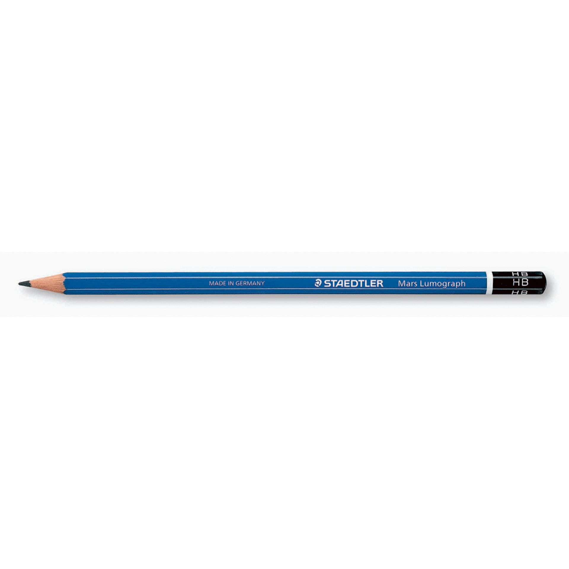Bleistift Mars Lumograph 17,5cm HB Schaft blau