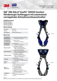 3M™ DBI-SALA® ExoFit™ XE200 Komfort Auffanggurt für die Windenergiebranche 1112741, Größe 1, 1 pro Packung