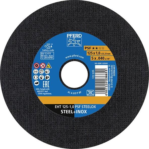 Trennscheibe gerade A60PPSF-INOX 115x1mm PFERD