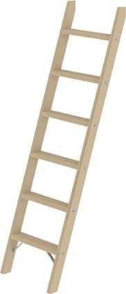 Holz-Anlegeleiter 6 Stufen Leiterlänge 1,69 m Arbeitshöhe bis 2,70 m