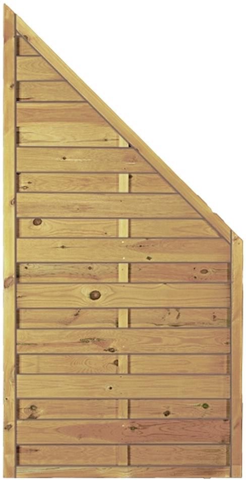 Maxi-Massiv-ECKE 90x180/90cm, kdi grün Rahmen 45/45mm, Lamellen geriffelt & geschraubt